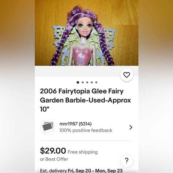 2006 Mattel Barbie Fairytopia Magic of The garden! purple and green - Picture 7 of 7